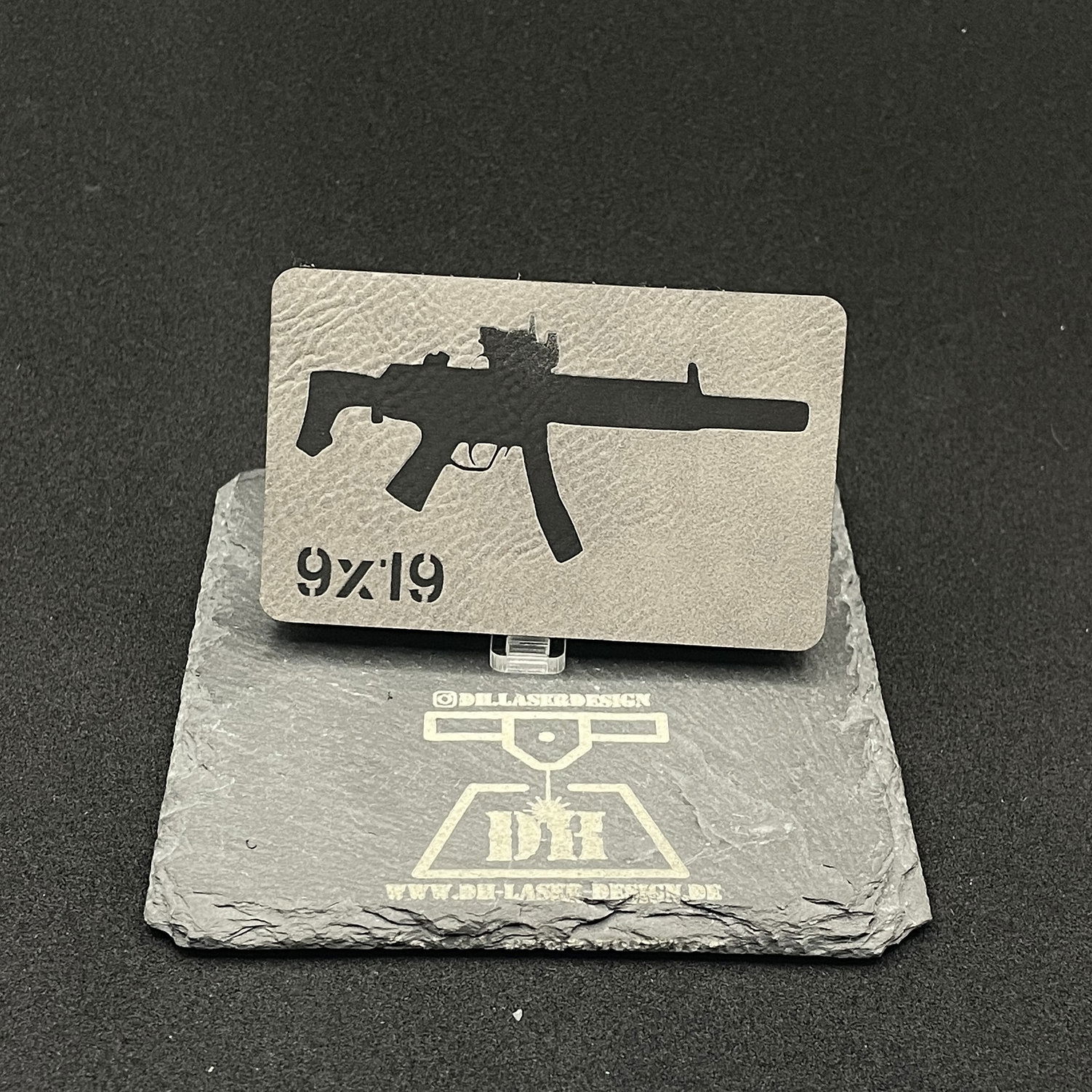 DH Laser Design Silhouetten & Kaliber Lasercut Kunstleder Patch