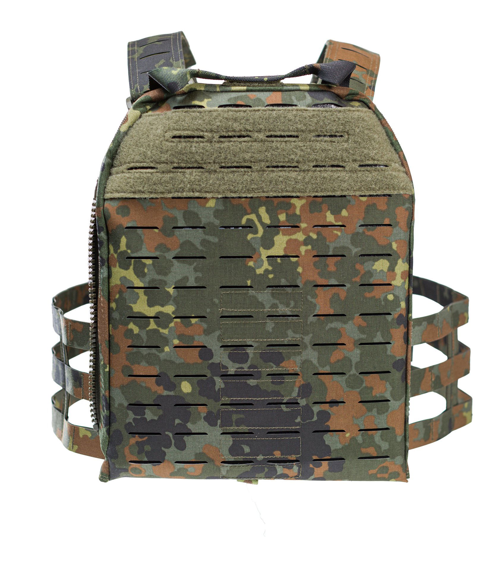 Lindnerhof Plattenträger-Set MX042 Tarnmuster-Plattenträger mit Lasercut-MOLLE-System, zur taktischen Ausrüstung im Airsoft.