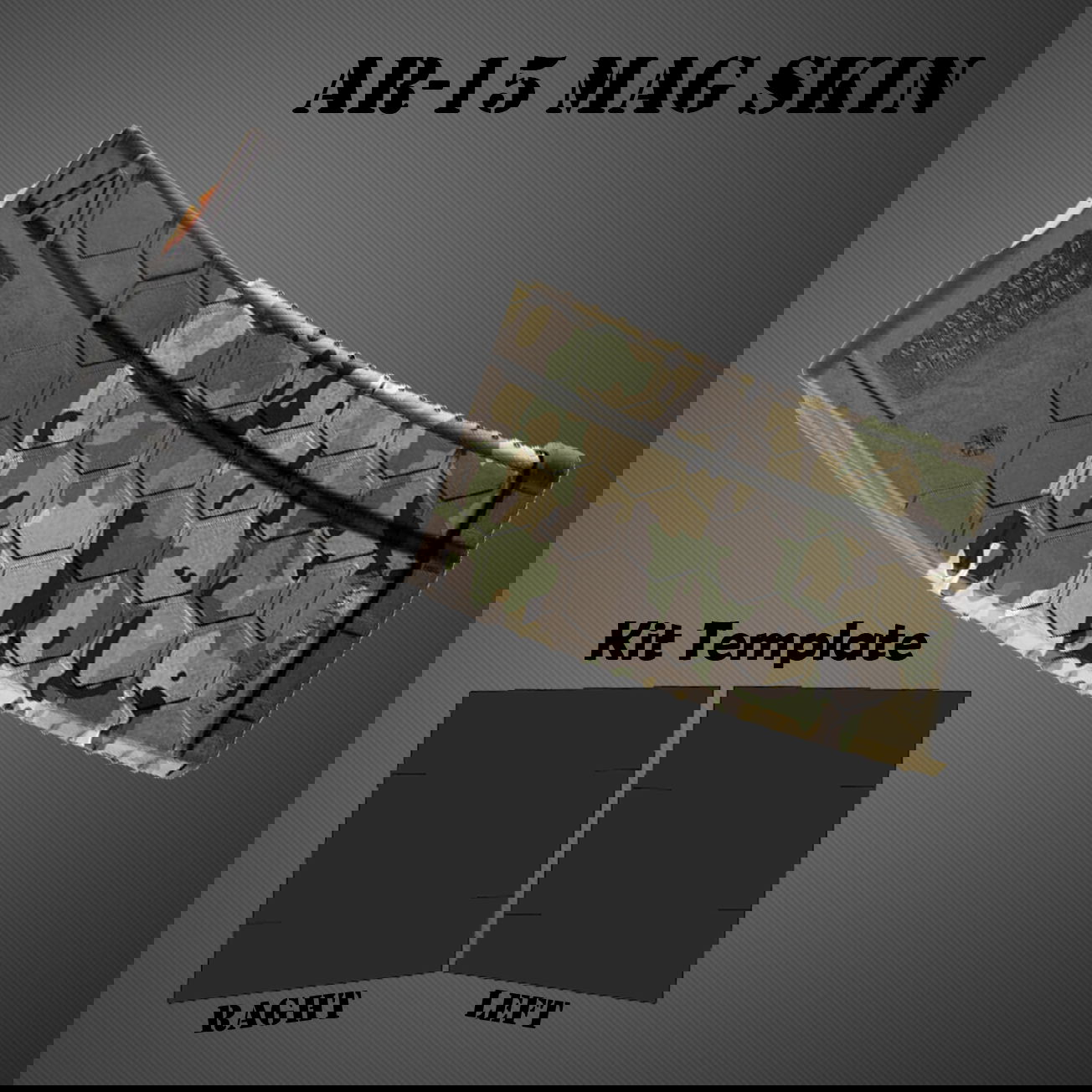 GunsWrap AR15 / M4 Rifle Magazin Skins AR-15 Mag Skin in Tarnmuster mit Kit-Vorlage für rechte und linke Seite.